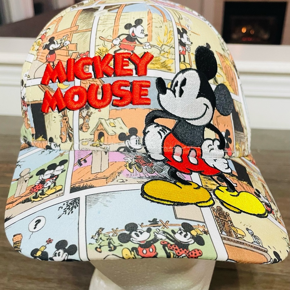 Disney Embroidered Mickey Mouse Comic Strip Cartoon Baseball Cap - Picture 2 of 7
